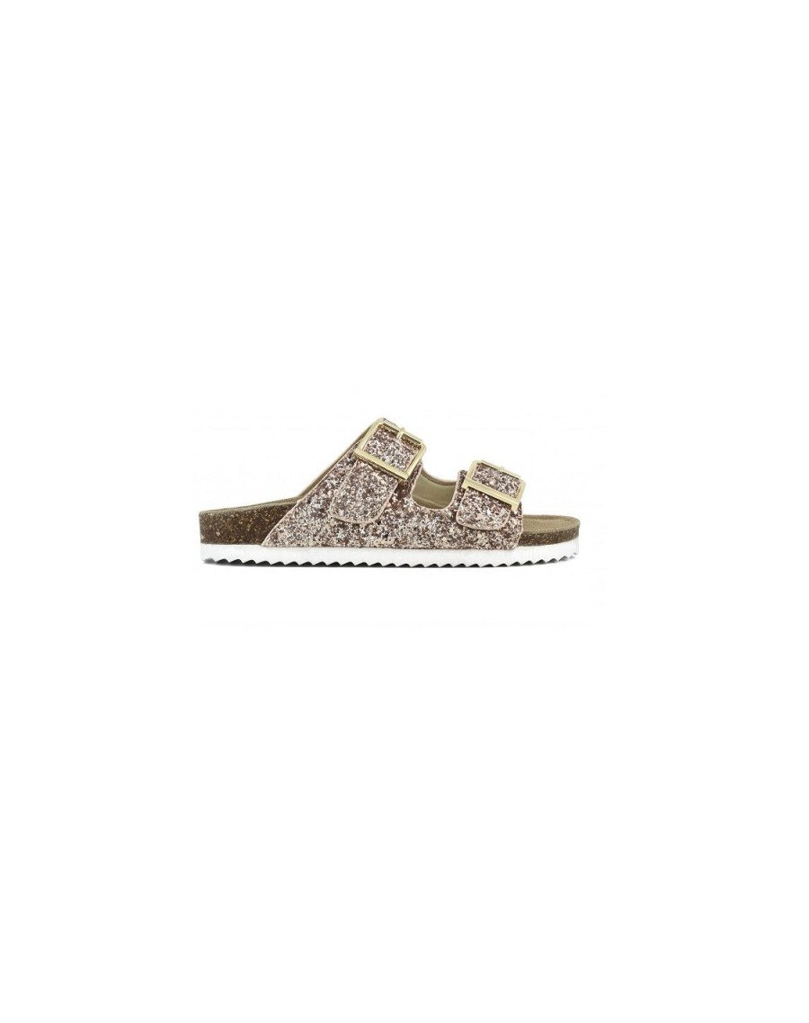 Scarpe Tacco 12 | Ares Slide In Glitter Rosegold