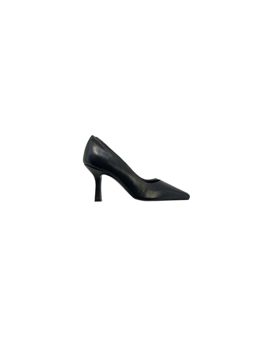 Scarpe Tacco 12 | Margot Decollete In Pelle Nero