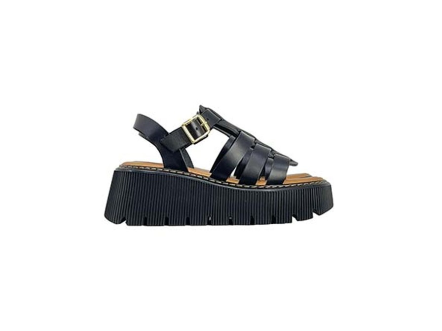 Scarpe Tacco 12 | Blair Sandalo Platform In Pelle Nero