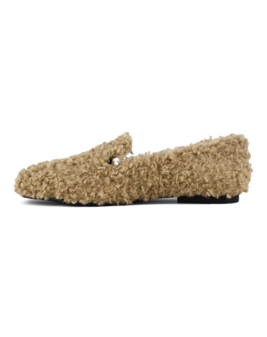 Scarpe Tacco 12 | Teddy Mocassino In Ecofur Beige