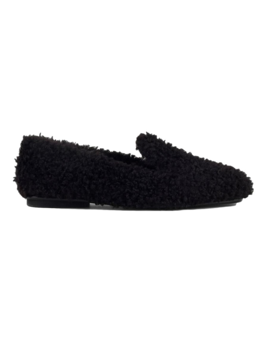 Scarpe Tacco 12 | Teddy Mocassino In Ecofur Nero