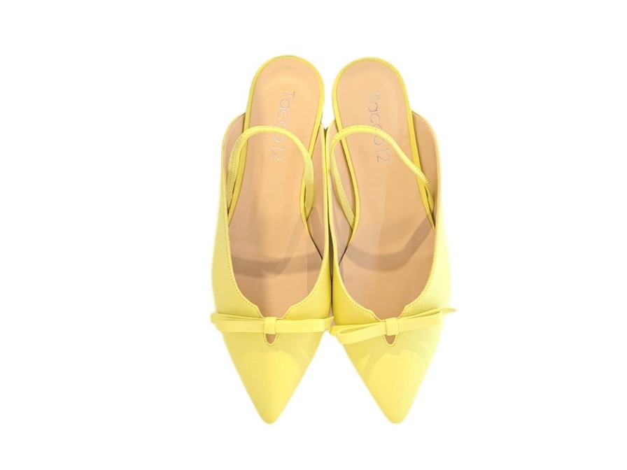 Scarpe Tacco 12 | Ballerina Slingback In Nappa Con Fiocco