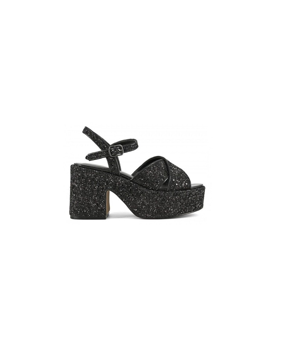 Scarpe Tacco 12 | Maya Sandalo In Glitter Nero