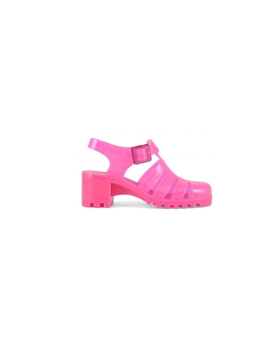 Scarpe Tacco 12 | Jelly Sandalo Fisherman In Gomma Fucsia