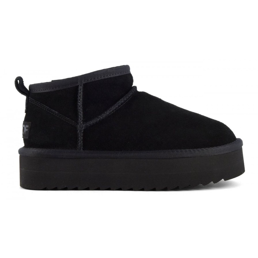 Scarpe Tacco 12 | Winter High Stivaletto Imbottito In Camoscio Nero