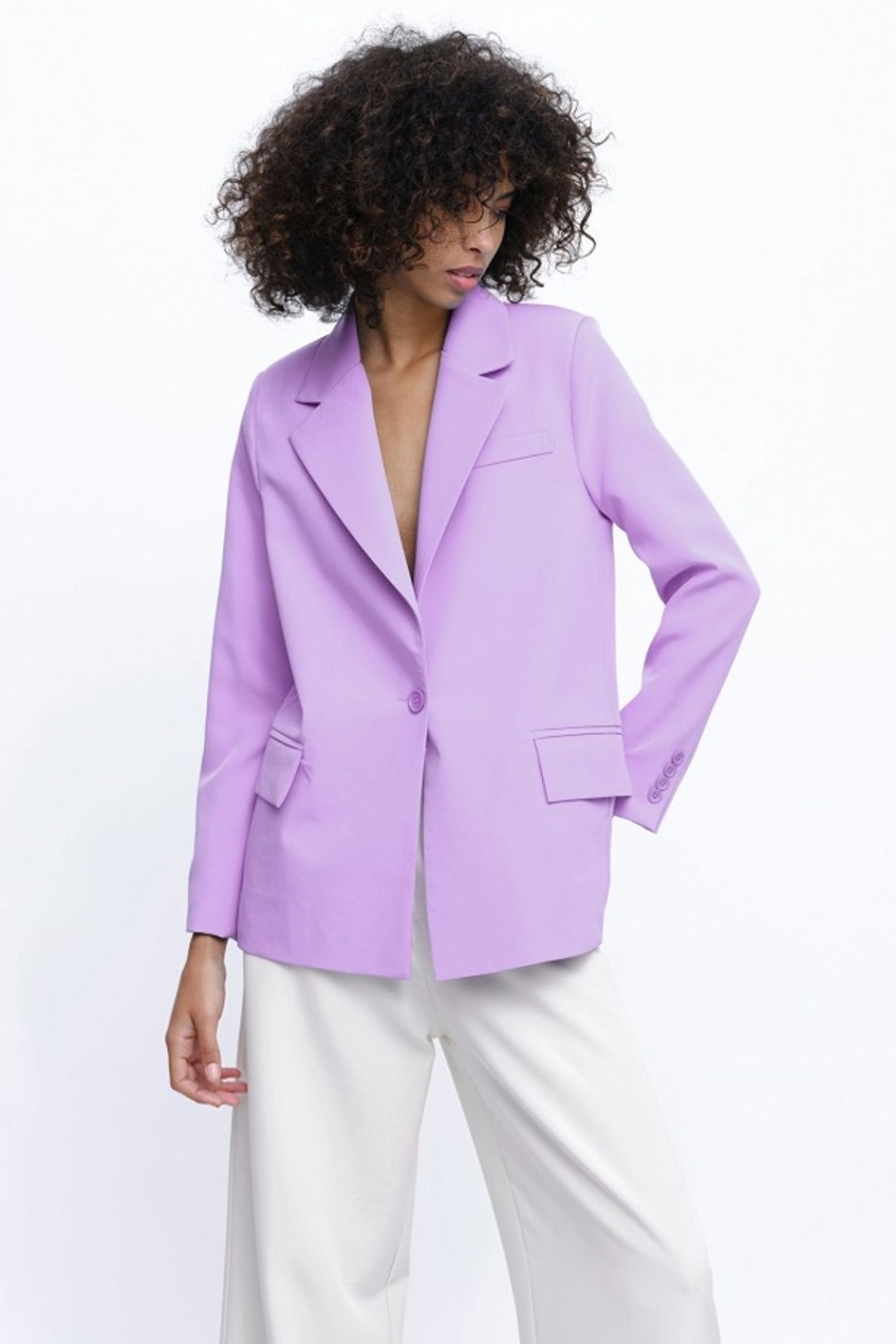 Abbigliament Tacco 12 | Lumina Blazer Basic Lilla