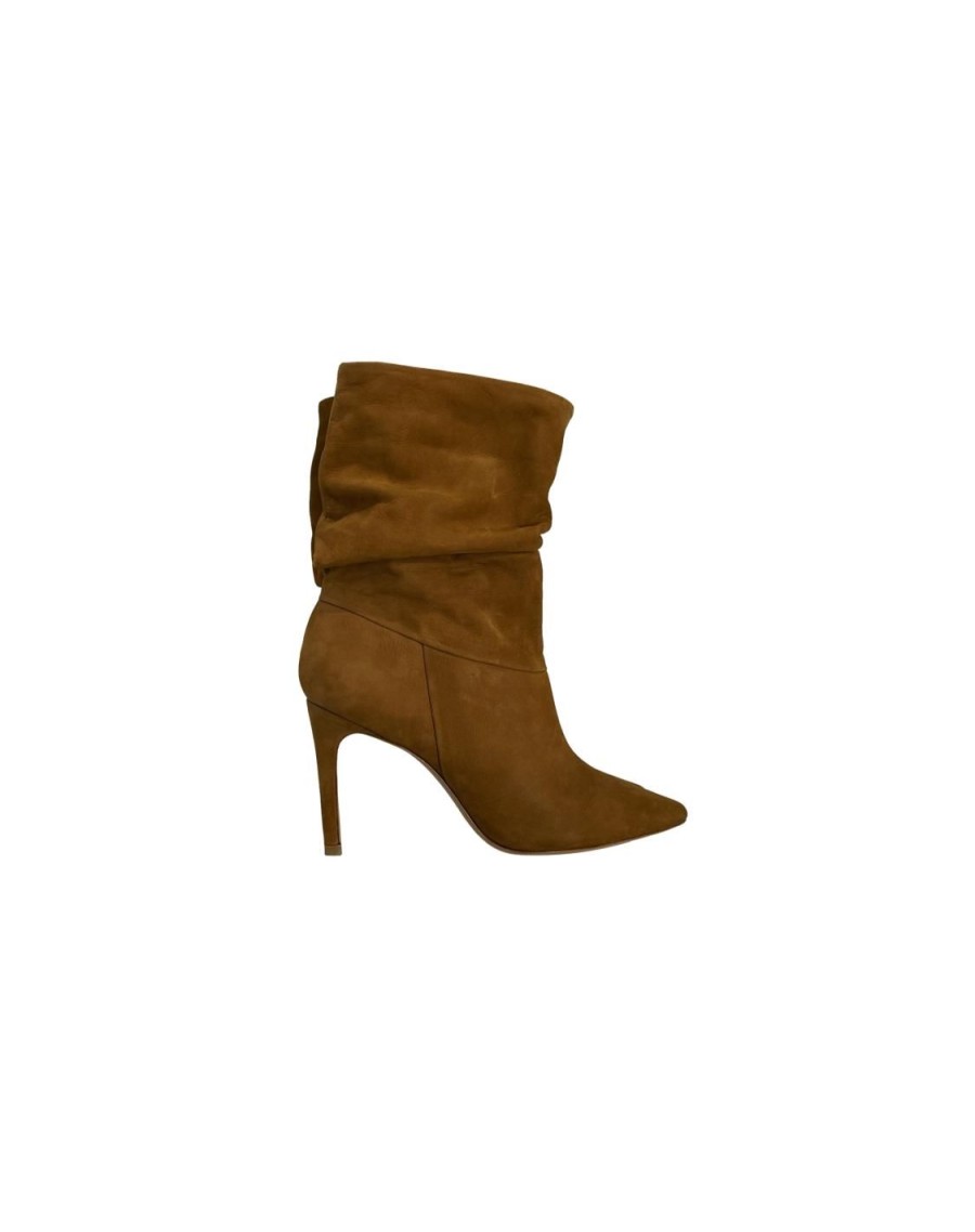 Scarpe Tacco 12 | Renee Stivale In Camoscio Cognac