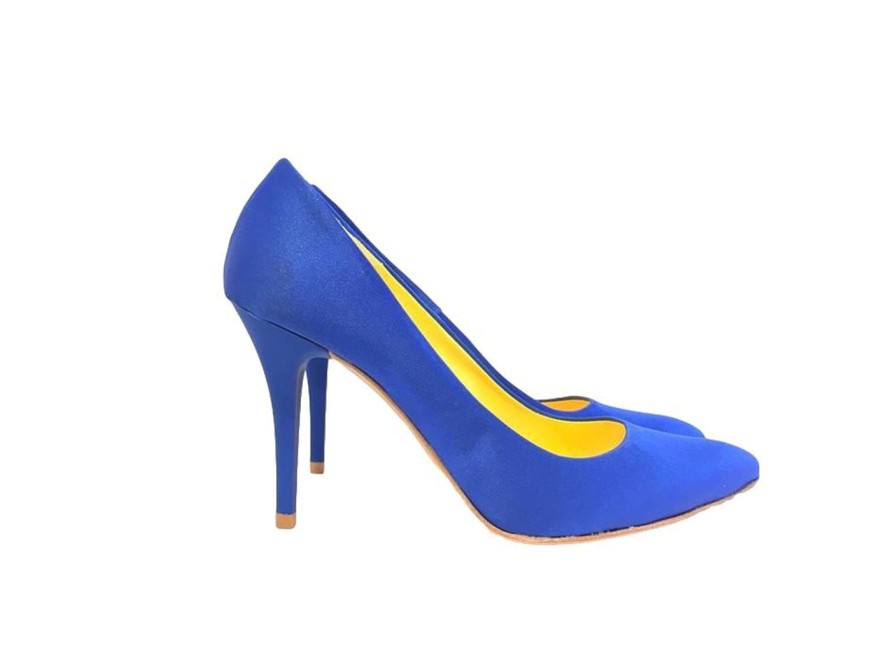 Scarpe Tacco 12 | Decollete In Raso Tacco Stiletto H10Cm