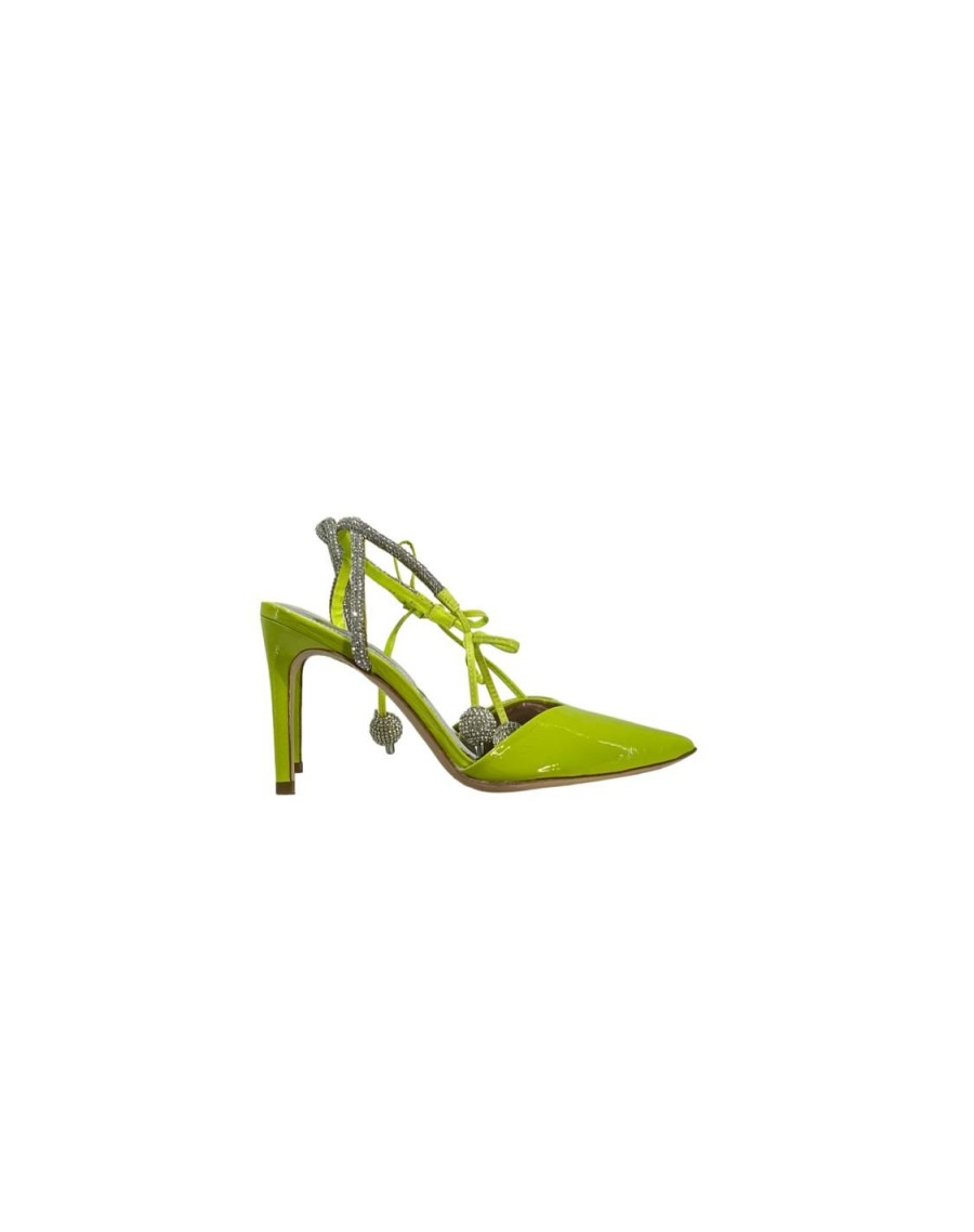 Scarpe Tacco 12 | Vega Decollete Gioiello In Vernice Lime