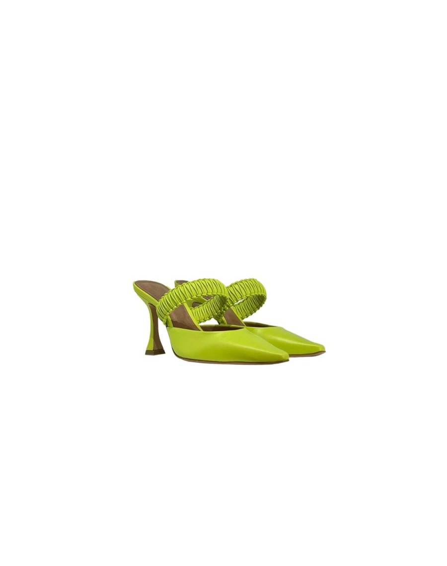 Scarpe Tacco 12 | Alba Decollete In Pelle Lime