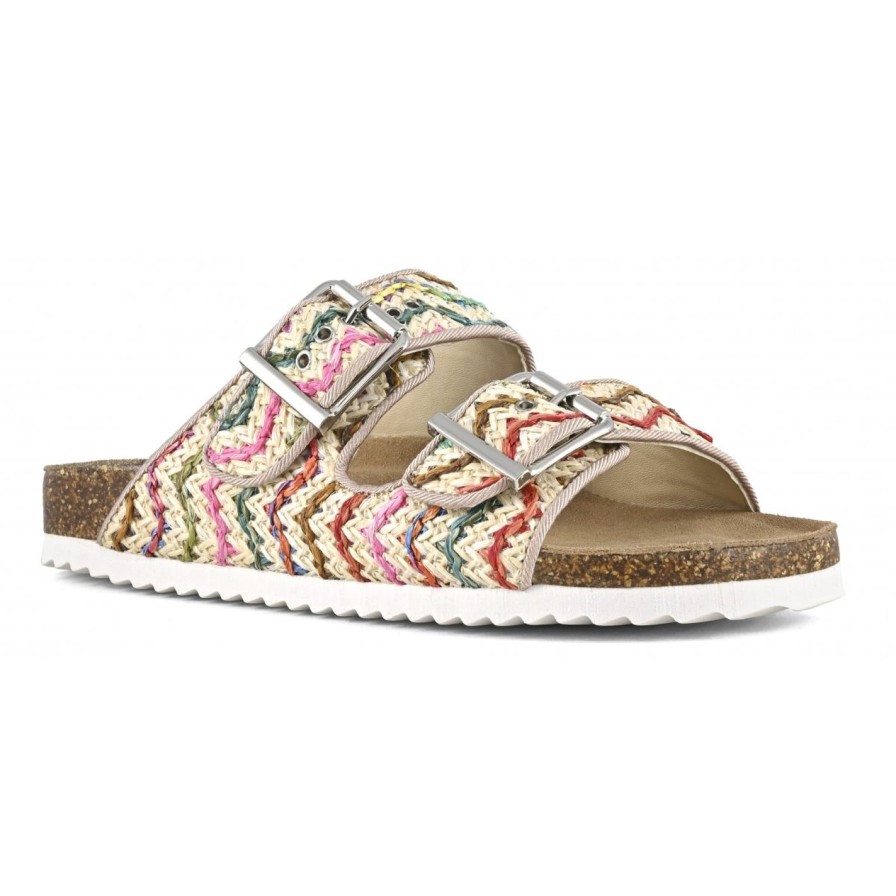 Scarpe Tacco 12 | Lima Slide In Raffia Multicolor