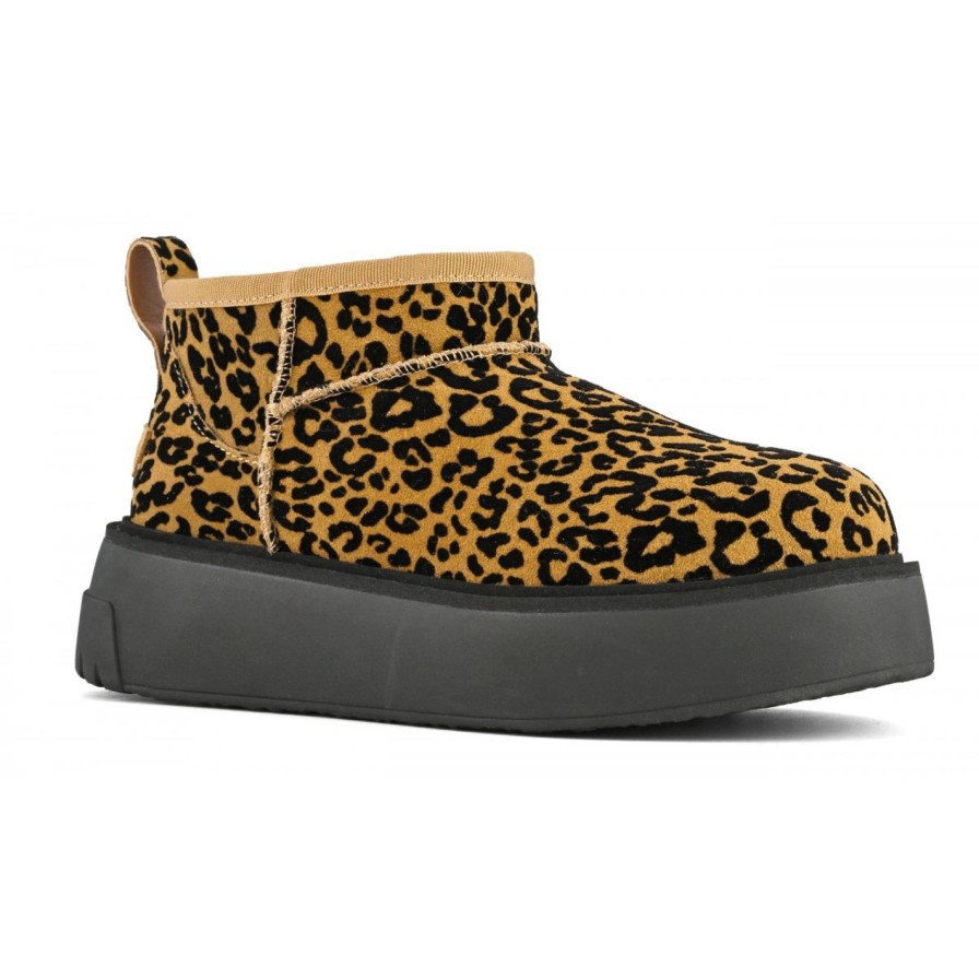 Scarpe Tacco 12 | Preppy Stivaletto In Camoscio Animalier