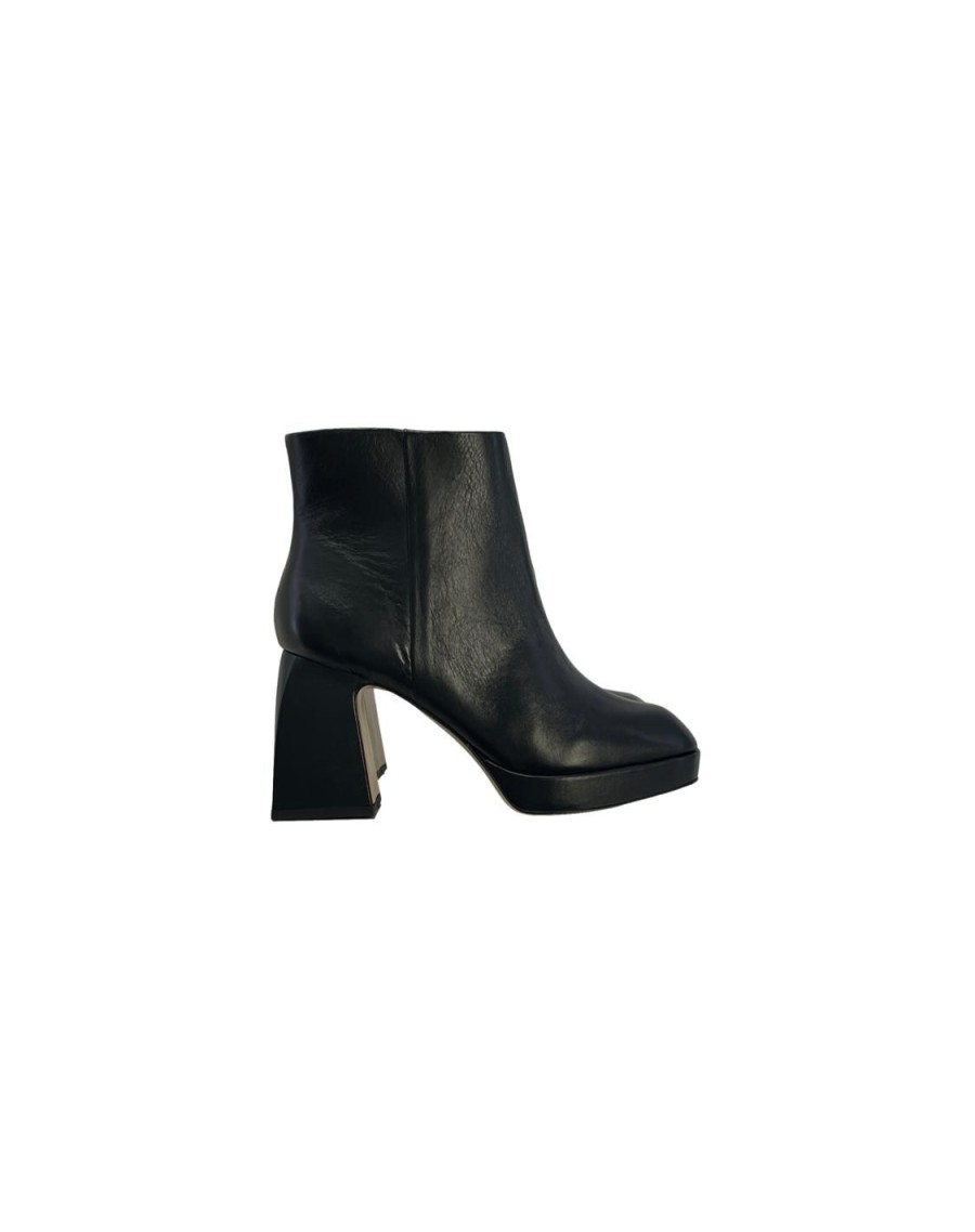 Scarpe Tacco 12 | Melie Tronchetto In Pelle Nero