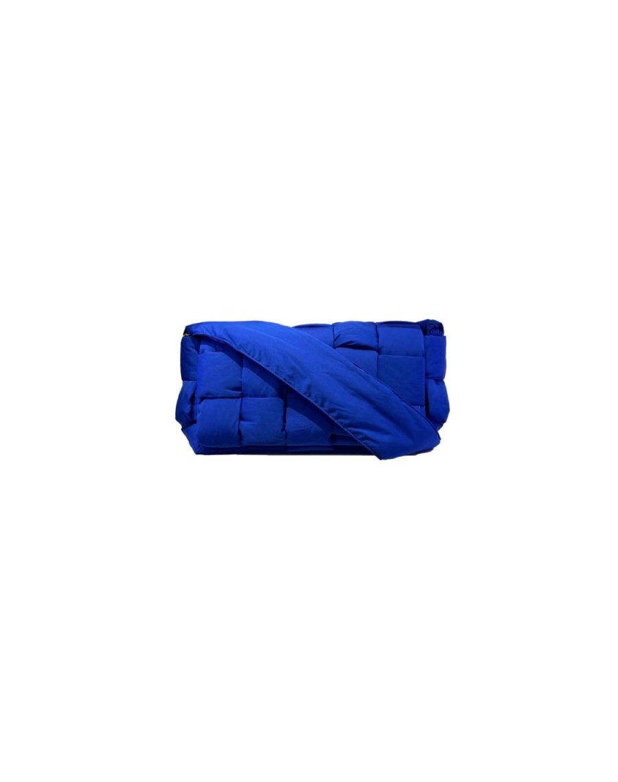 Accessori Tacco 12 | Puffy Borsa In Tessuto Intrecciato Bluette