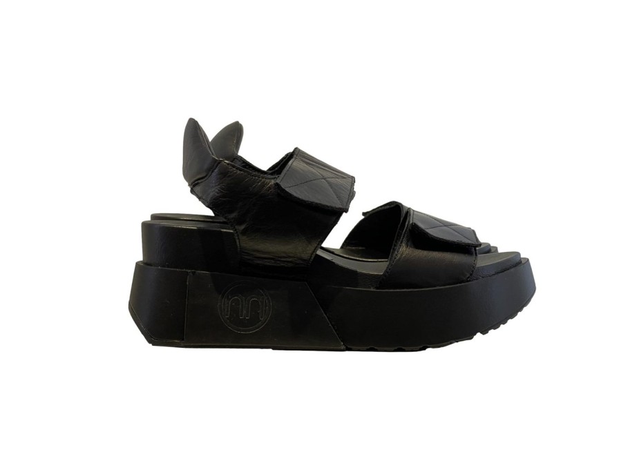 Scarpe Tacco 12 | Sandalo Platform In Pelle Nero