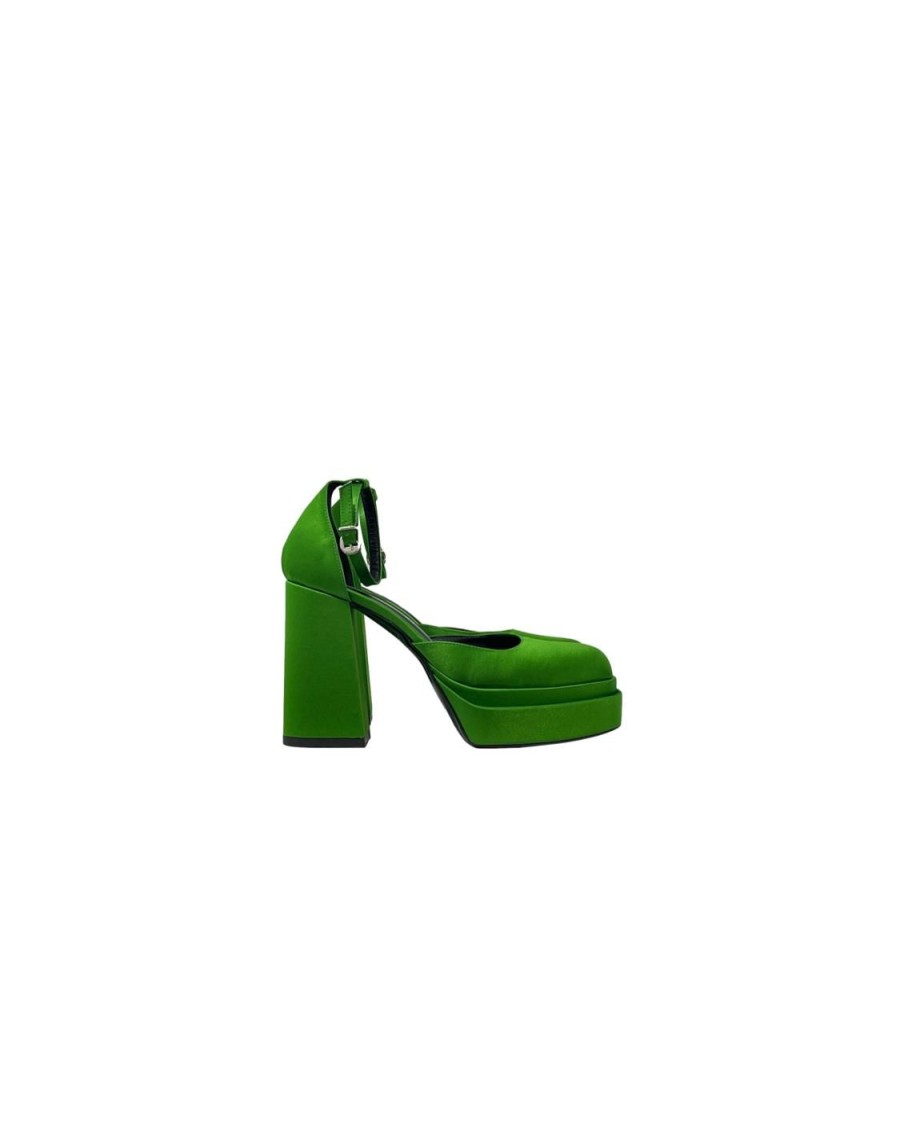 Scarpe Tacco 12 | Zora Decollete In Raso Verde