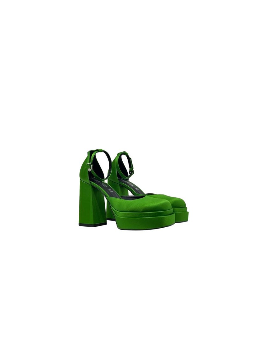 Scarpe Tacco 12 | Zora Decollete In Raso Verde