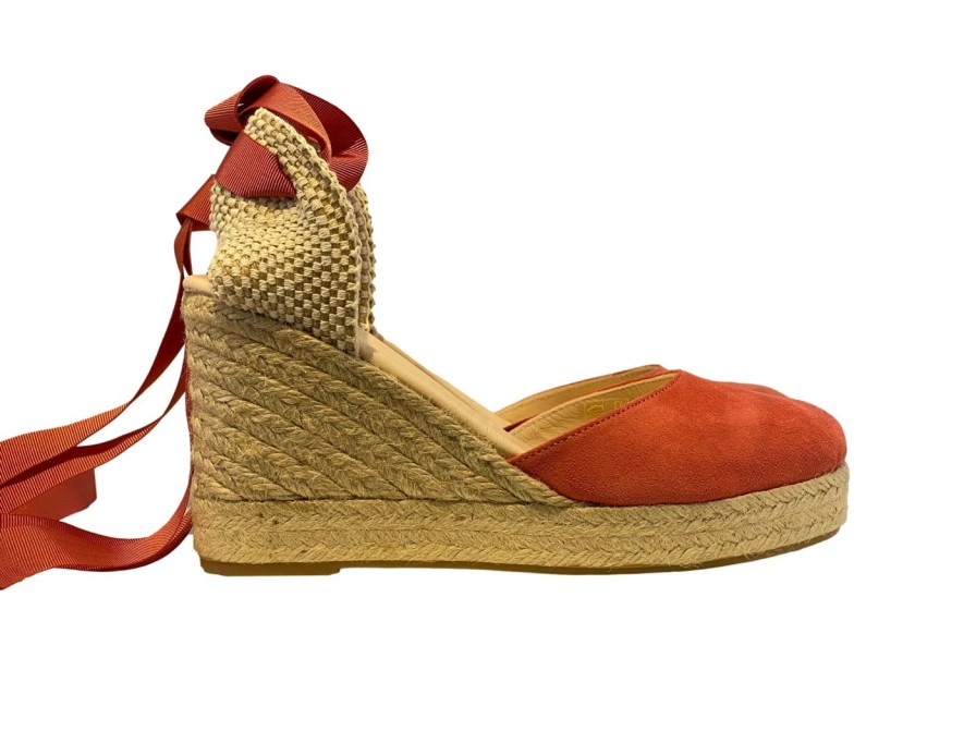 Scarpe Tacco 12 | Espadrillas In Camoscio Con Zeppa