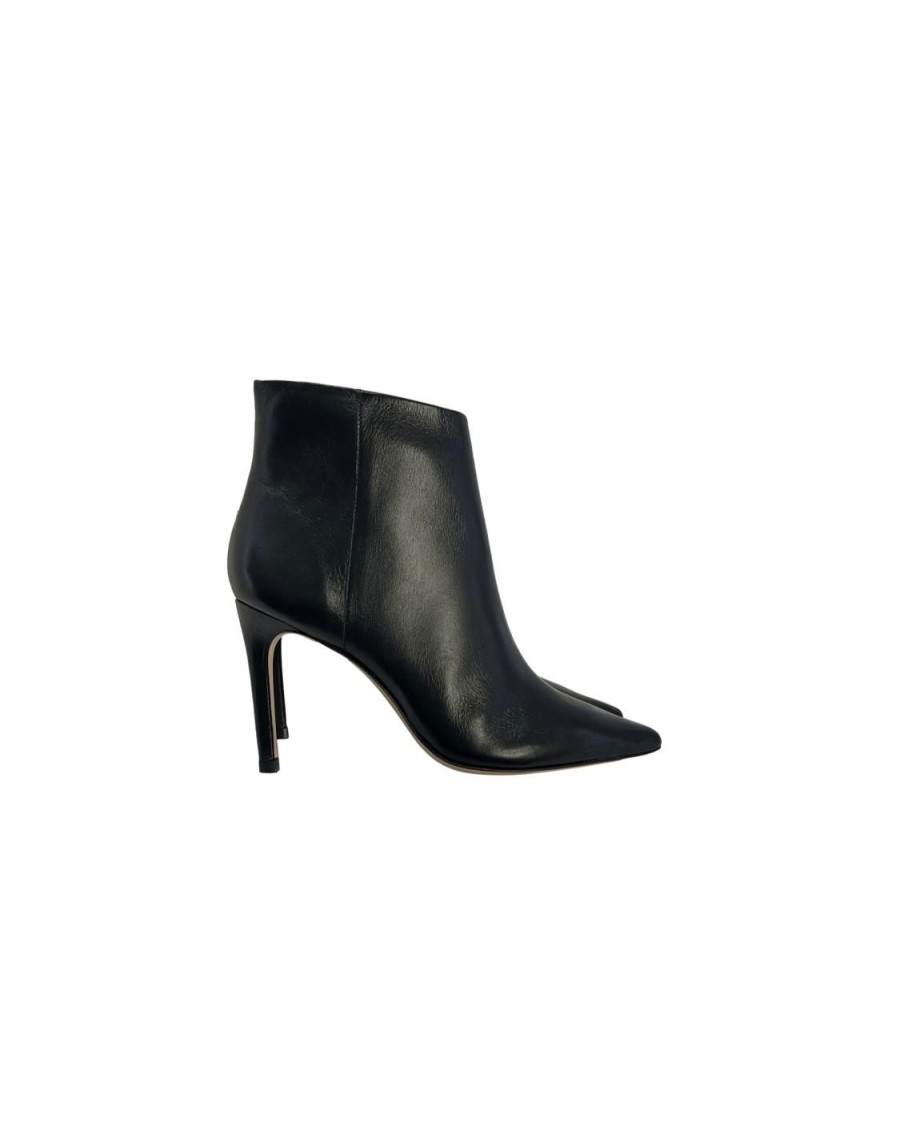 Scarpe Tacco 12 | Dahlia Tronchetto In Pelle Nero