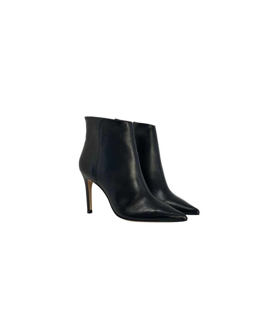 Scarpe Tacco 12 | Dahlia Tronchetto In Pelle Nero