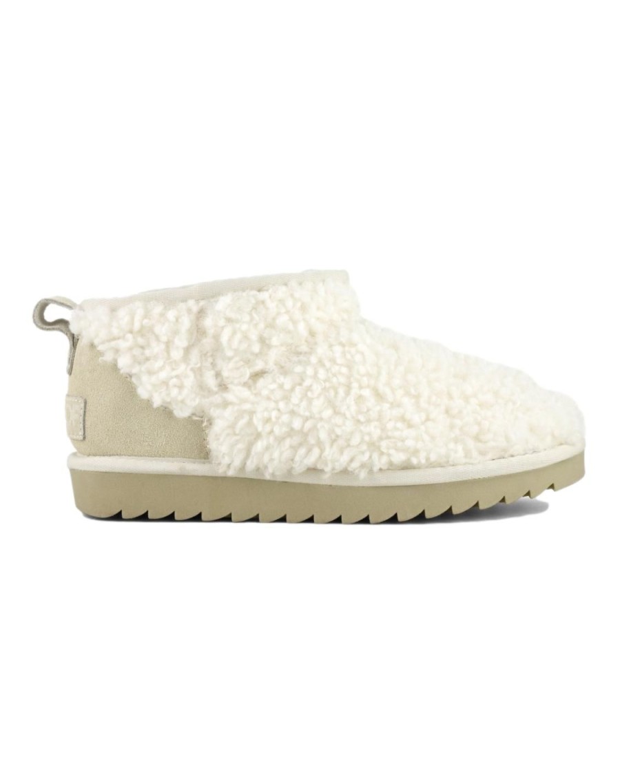 Scarpe Tacco 12 | Flake Stivaletto In Ecofur Bianco