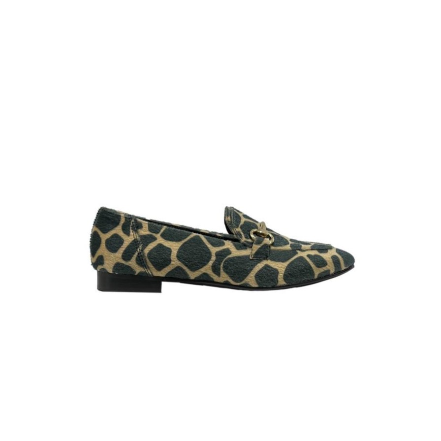 Scarpe Tacco 12 | Raffa Mocassino Stampa Giraffa Miele Nero