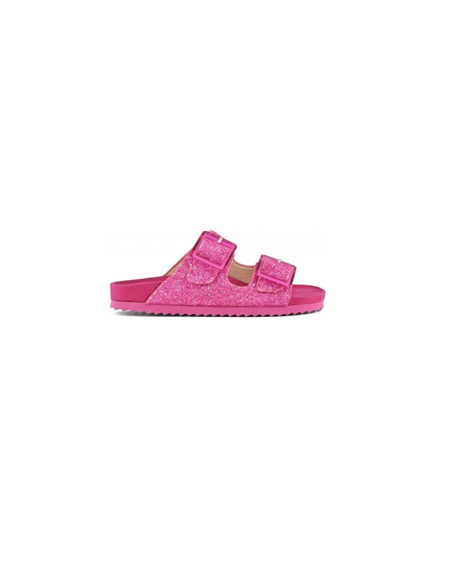 Scarpe Tacco 12 | Sunset Slide In Glitter Fucsia