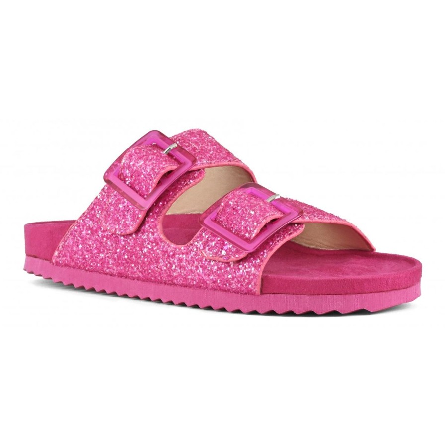 Scarpe Tacco 12 | Sunset Slide In Glitter Fucsia