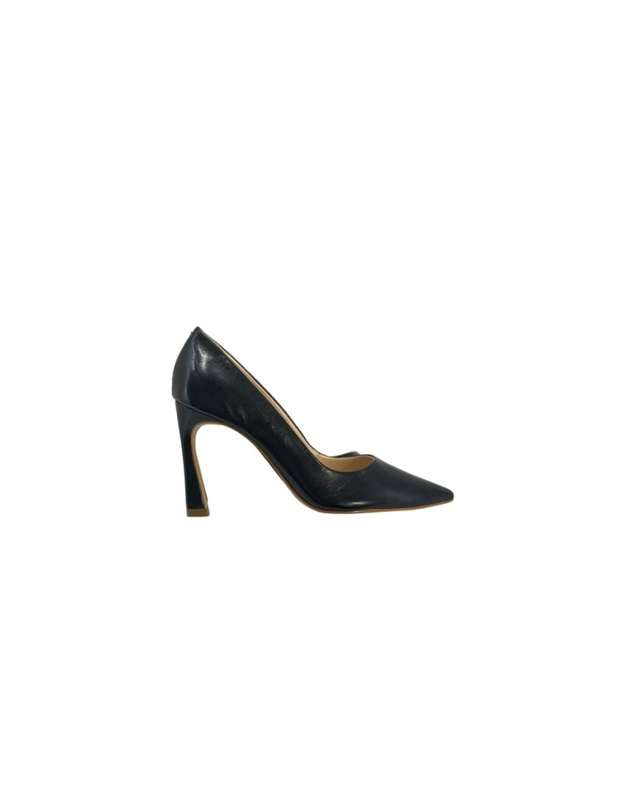 Scarpe Tacco 12 | Lady Decollete In Pelle Nero