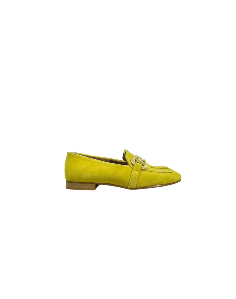 Scarpe Tacco 12 | Spring Mocassino In Camoscio Giallo