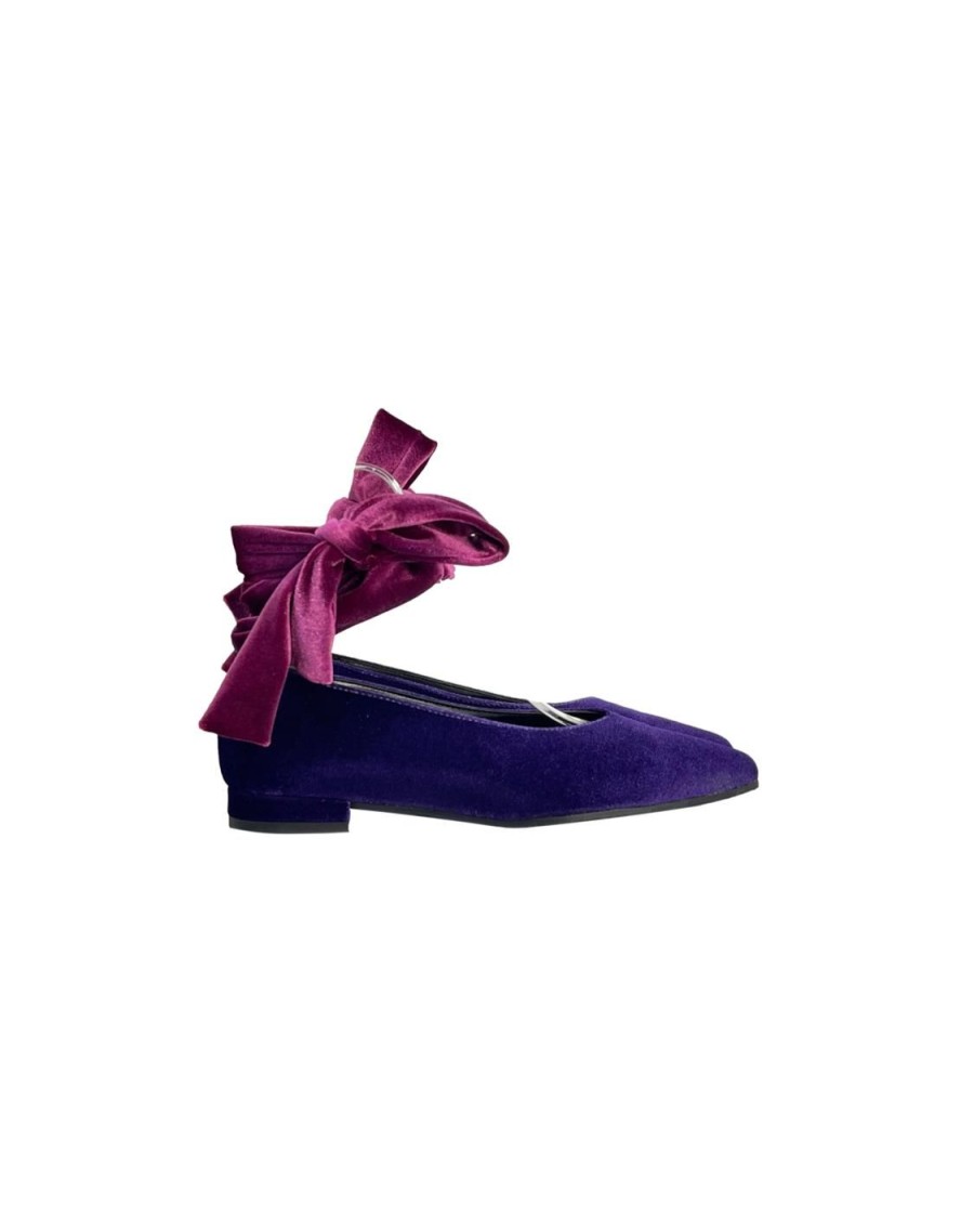 Scarpe Tacco 12 | Dorothy Ballerina In Velluto Viola