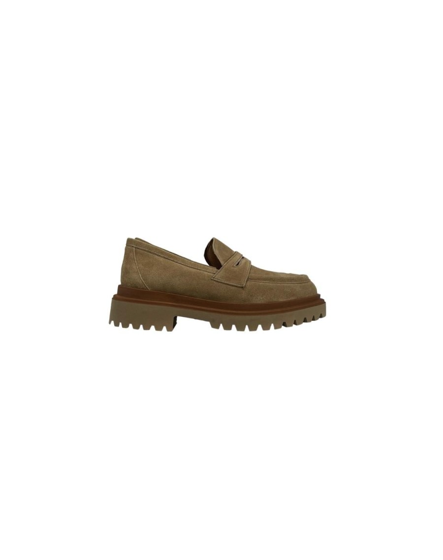 Scarpe Tacco 12 | Amber Mocassino In Camoscio Cognac