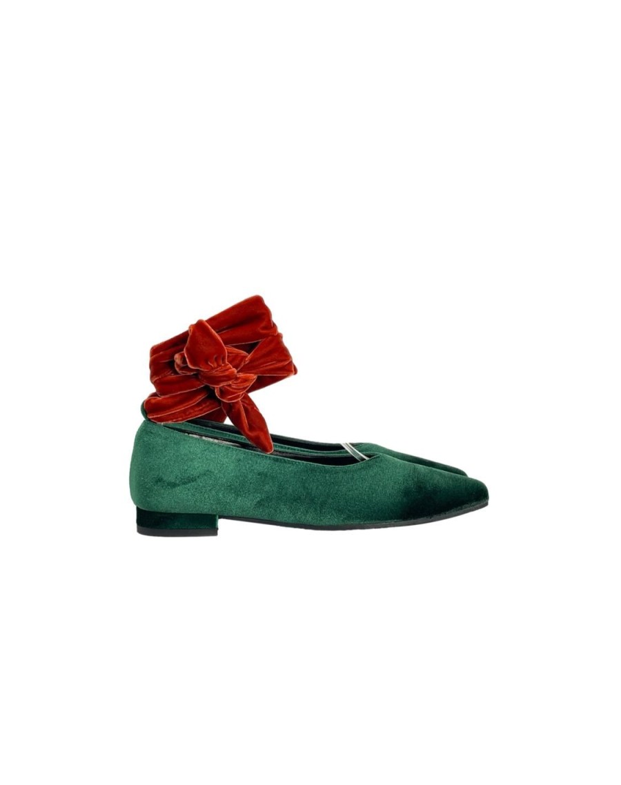 Scarpe Tacco 12 | Dorothy Ballerina In Velluto Verde