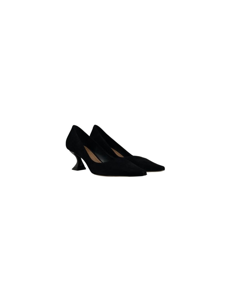 Scarpe Tacco 12 | Clarisse Decollete In Camoscio Nero