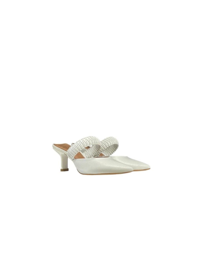 Scarpe Tacco 12 | Helena Decollete In Pelle Bianco