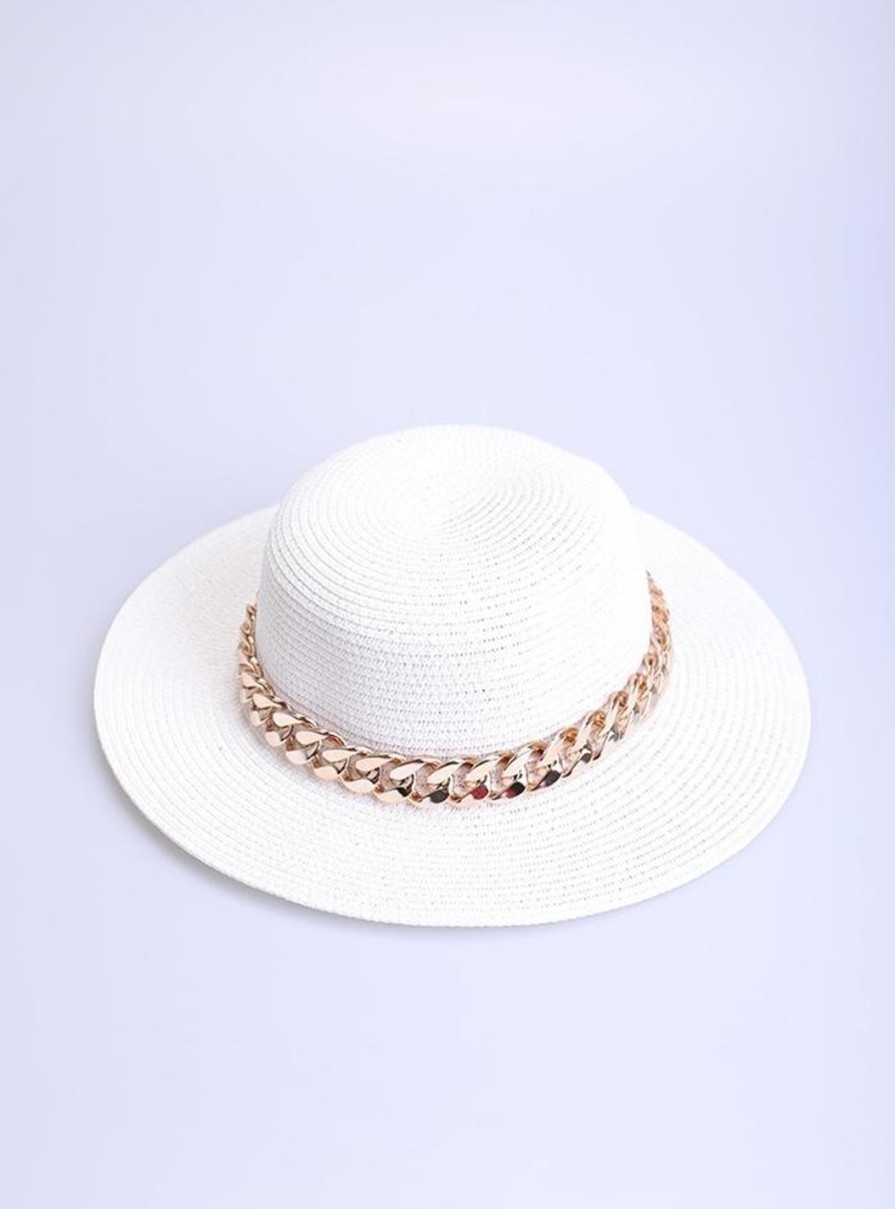 Accessori Tacco 12 | Cappello Catena Bianco