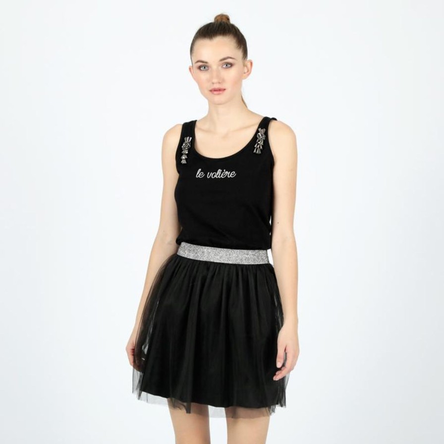 Abbigliament Tacco 12 | Le Voliere Abito In Tulle Nero