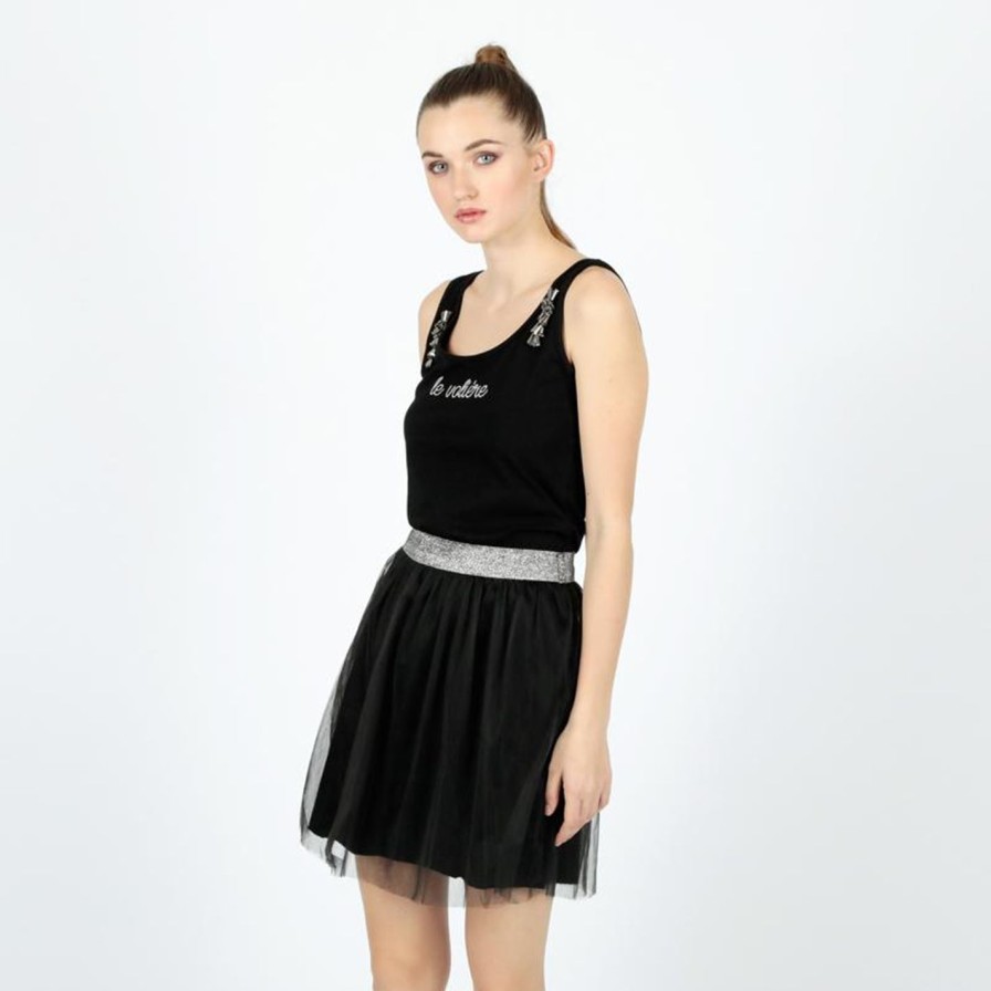 Abbigliament Tacco 12 | Le Voliere Abito In Tulle Nero